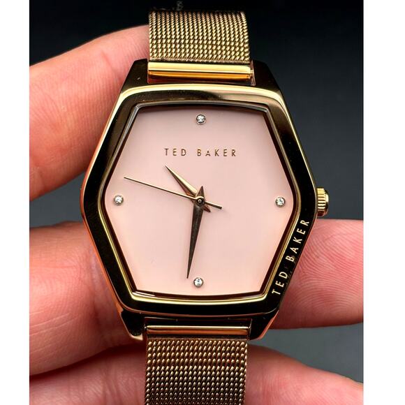 Ted Baker Exter BKPEXF004 Women\'s 36mm Rose Gold Mesh Swarovski Watch NIBWT main image 16